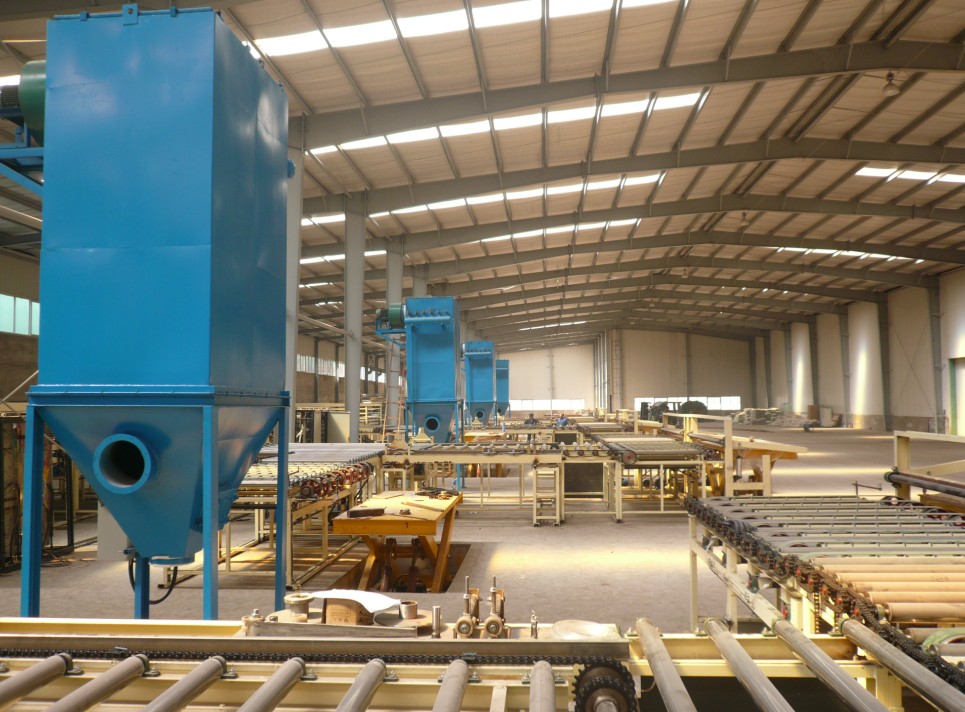 石膏板生產(chǎn)線的除塵系統(tǒng)